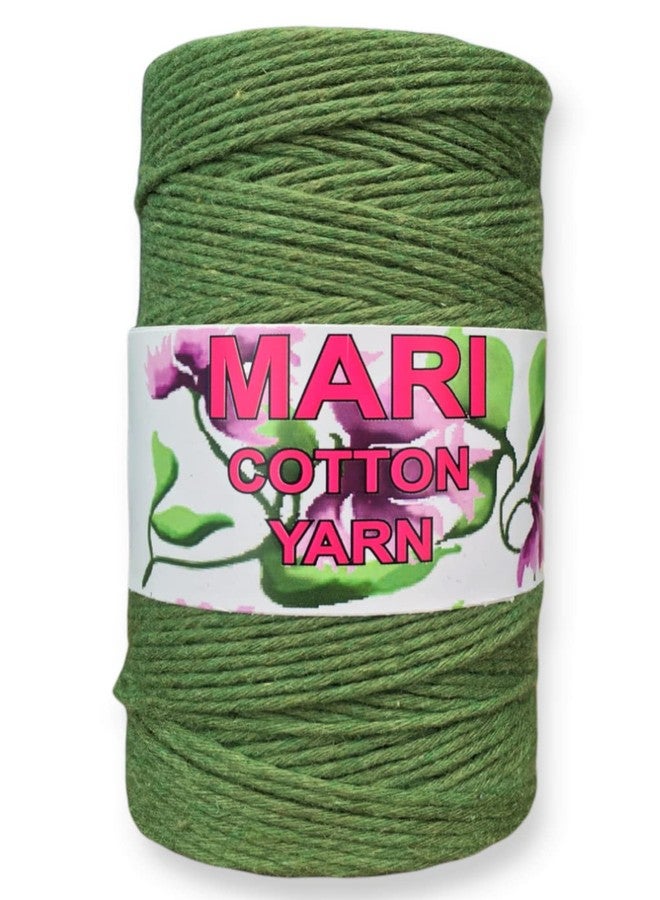 MARI - Recycled Cotton Crochet Yarn - Medium Thicker - Dark Green - 100 Grams - 125 Metres. - Image 1